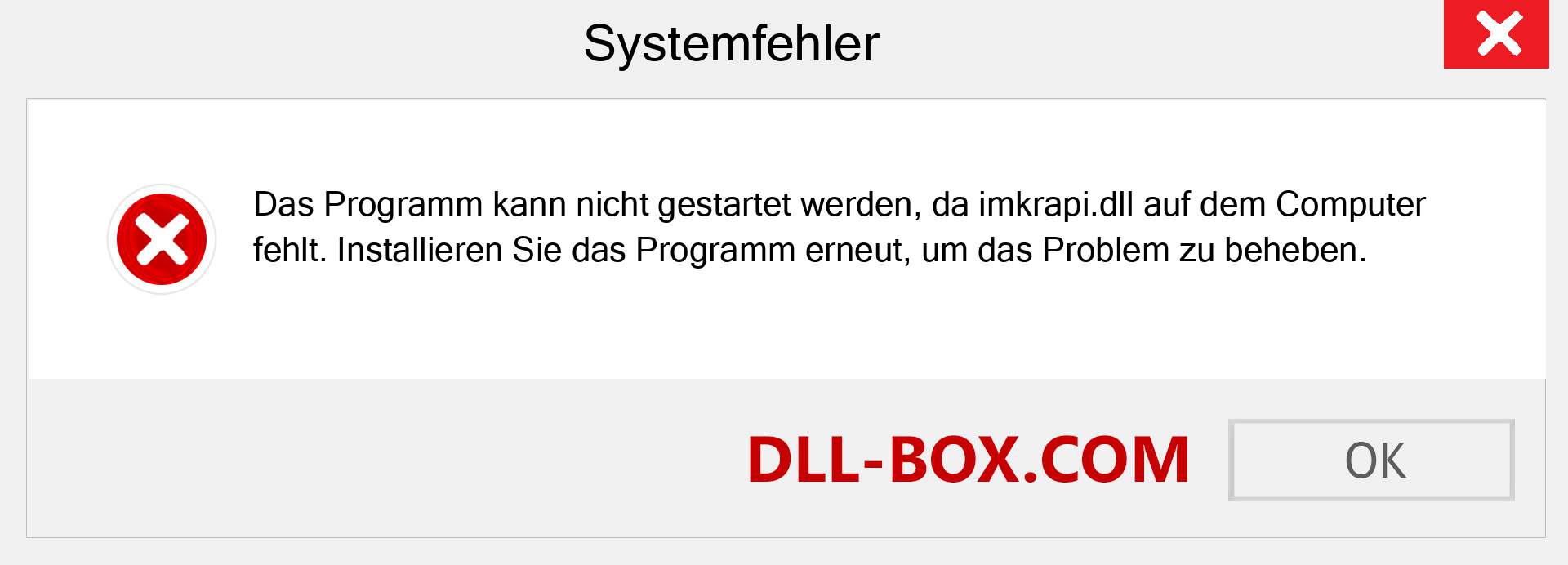 imkrapi.dll-Datei fehlt?. Download für Windows 7, 8, 10 - Fix imkrapi dll Missing Error unter Windows, Fotos, Bildern